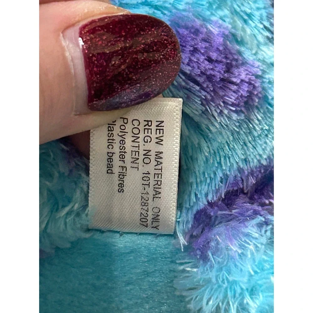 Ty‎ Beanie Ballz Sulley Monsters Inc Disney Pixar Blue Purple Plush 4 Inch 2013